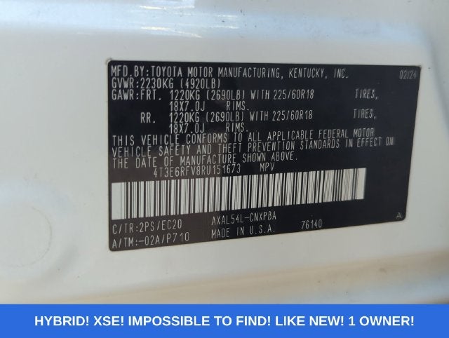 2024 Toyota RAV4 Hybrid XSE AWD