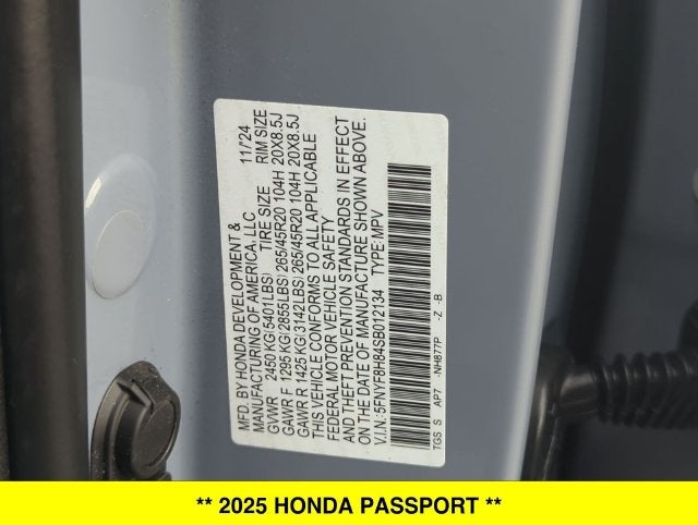 2025 Honda Passport Black Edition AWD