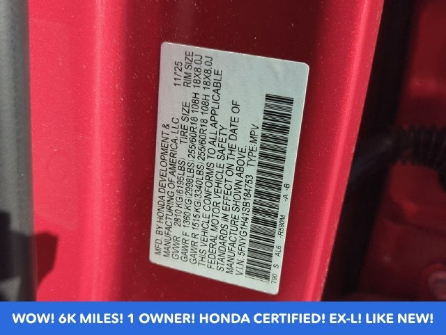 2025 Honda Pilot EX-L AWD