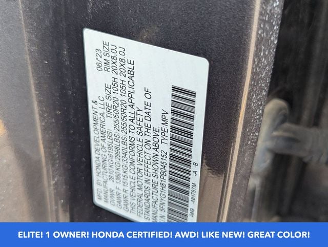 2023 Honda Pilot Elite AWD
