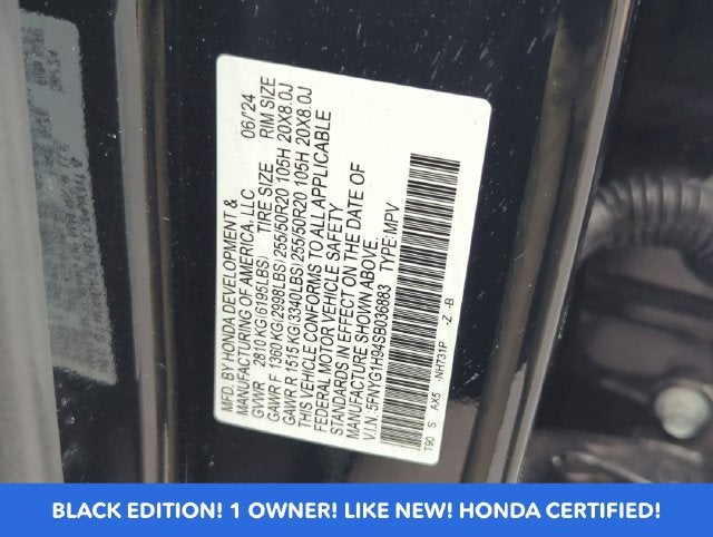 2025 Honda Pilot Black Edition AWD