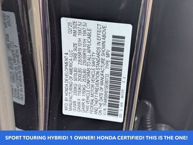 2025 Honda CR-V Hybrid Sport Touring AWD