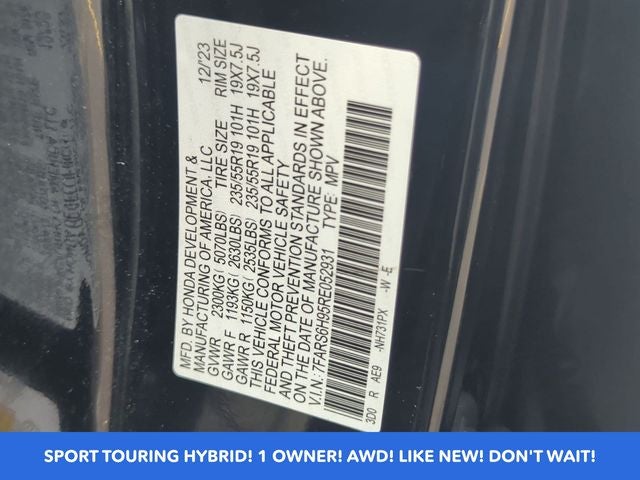 2024 Honda CR-V Hybrid Sport Touring AWD
