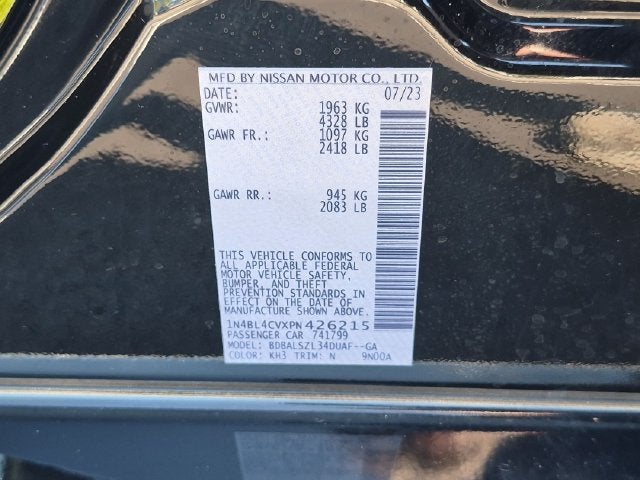 2023 Nissan Altima 2.5 SR