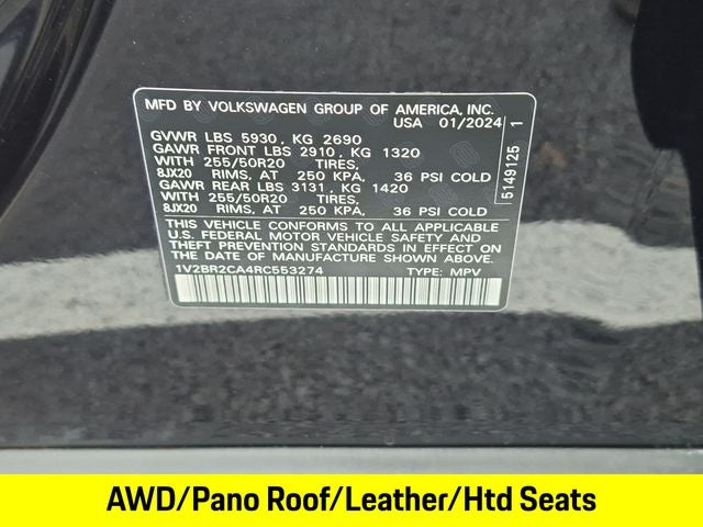 2024 Volkswagen Atlas 2.0T SEL