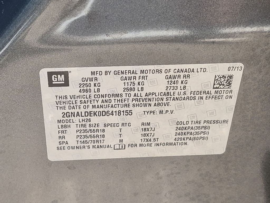 2013 Chevrolet Equinox LT 1LT