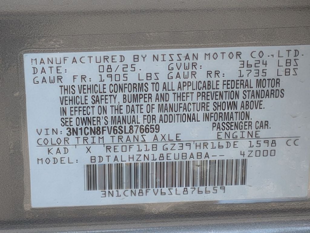 2025 Nissan Versa 1.6 SR
