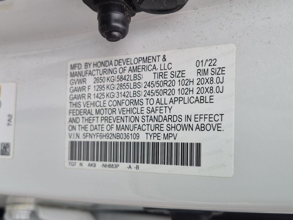 2022 Honda Pilot Touring 8 Passenger