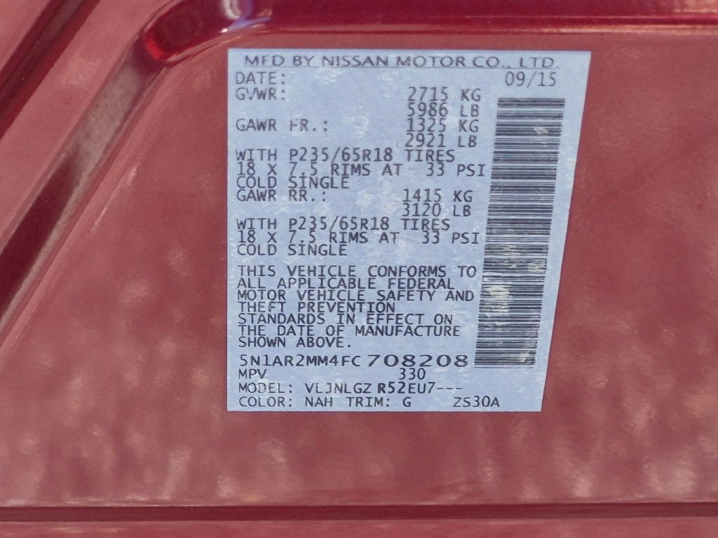 2015 Nissan Pathfinder SL