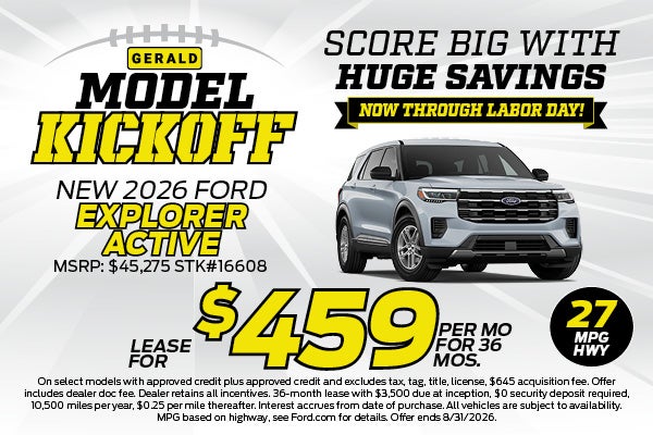 New 2026 Ford Explorer Active