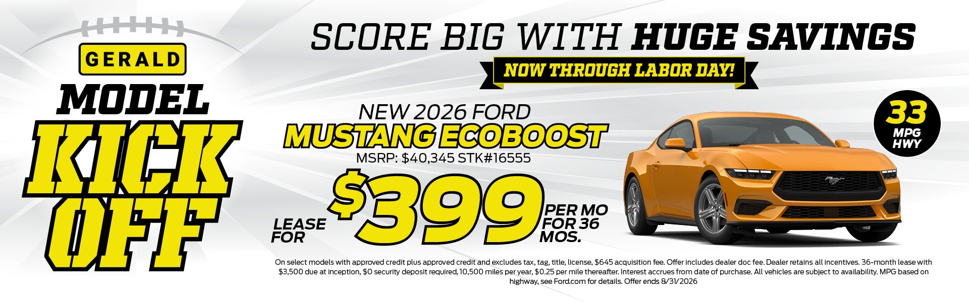 New Ford 2026 Mustang Ecoboost