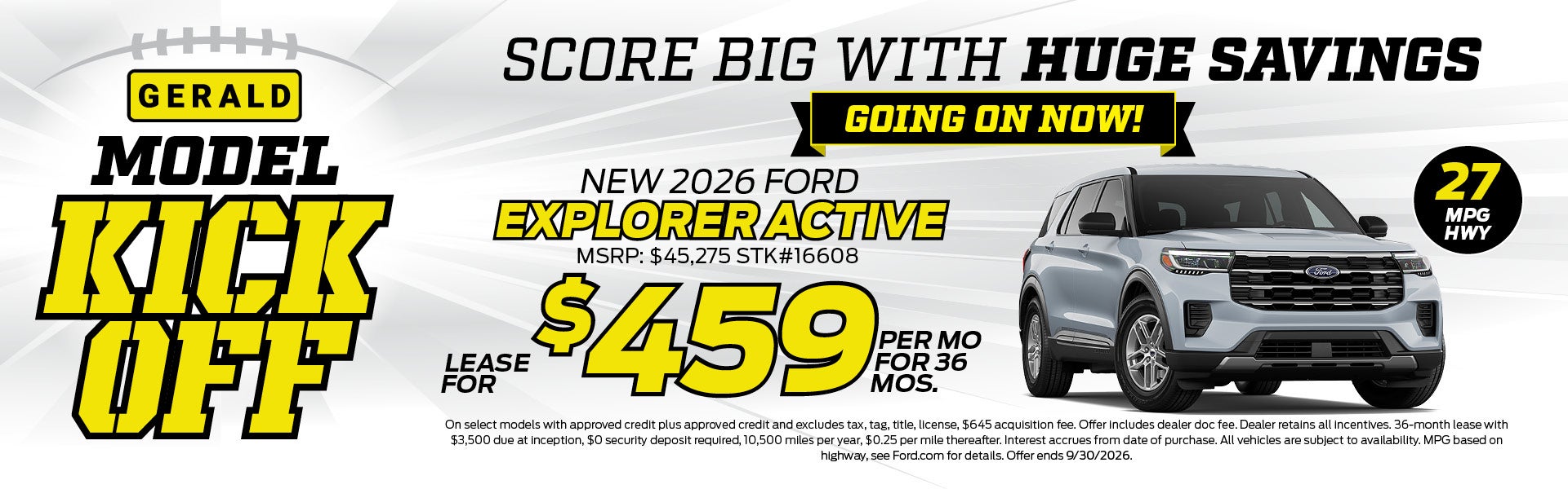 New 2026 ford explorer active