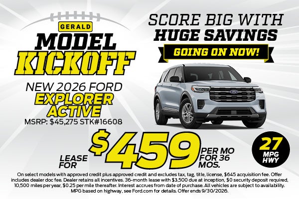 New 2026 ford explorer active